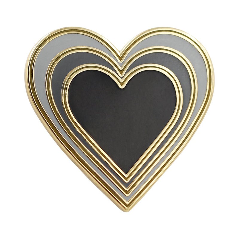 Real Sic Radiant Heart â€“ Enamel Pin for your Life â€“ Goth Gift for Goth Love - Image 1